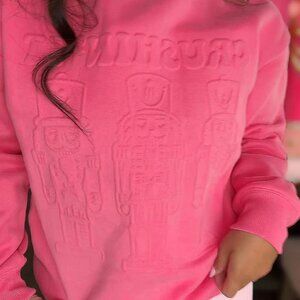 Nutcracker Embossed Crewneck- Crushing it!